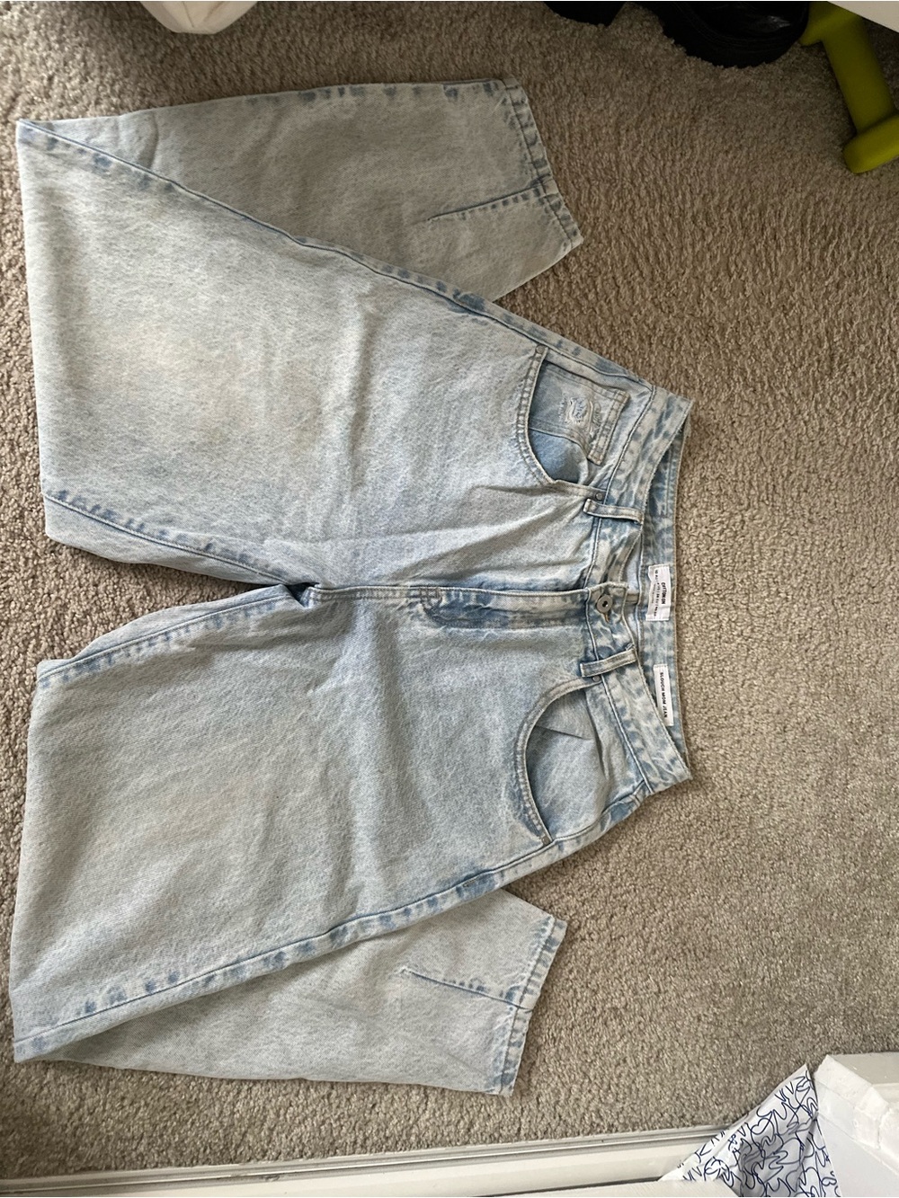 High-Rise Light Wash Mom Jeans